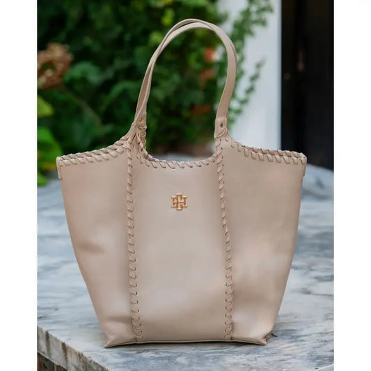 Emory Whipstitch Tote, Stone