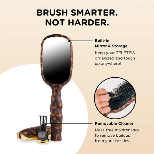 Teletie Boar Brush, Tortoise