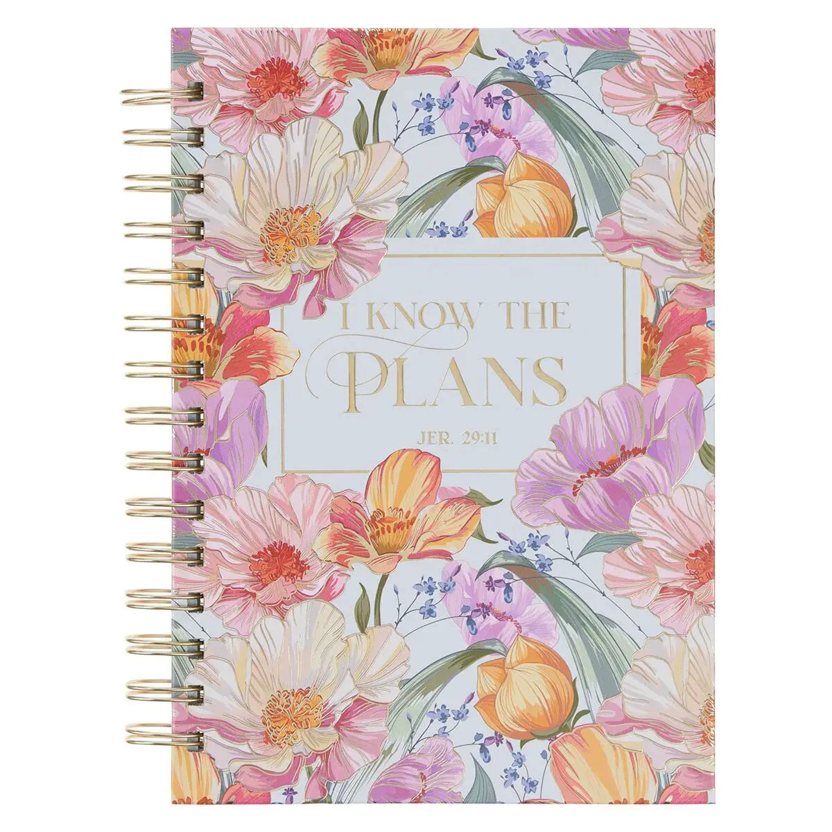 Journal Spiral Pink Floral Jer 29:11