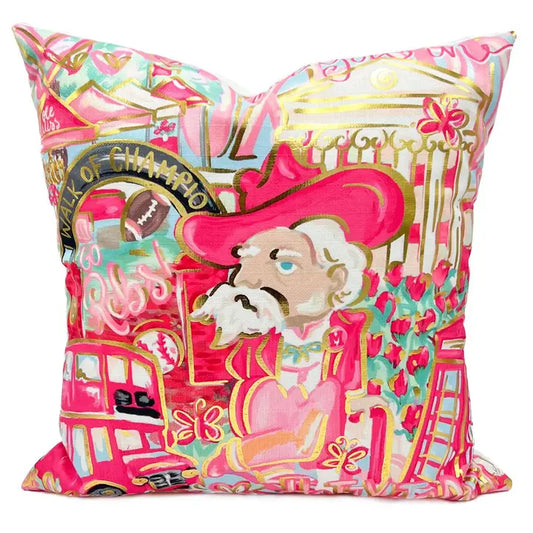 Gold Foil Pink See You in Oxford Pillow Polyester