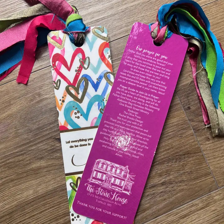 Bible Bookmark , Confetti Hearts