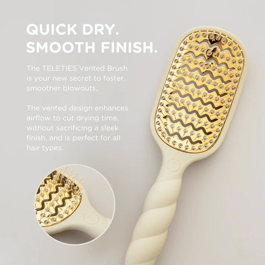 Teletie Vented Hair Brush , Tan