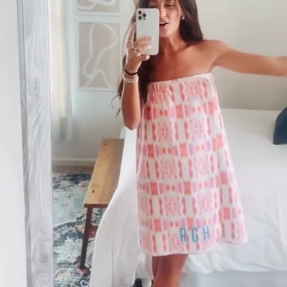 Spa Wrap Towel , Mitzy Pink