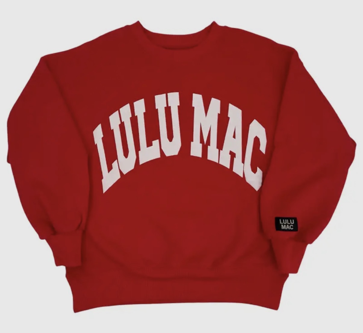Lulu Mac Sweatshirt Red/White Puff Sweatshirt