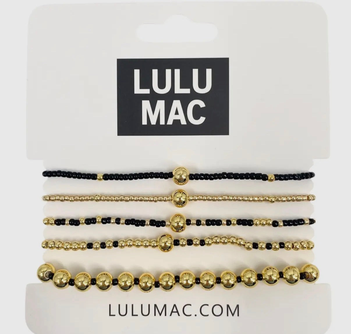 Black And Gold Lulu Mac Bracelet Set