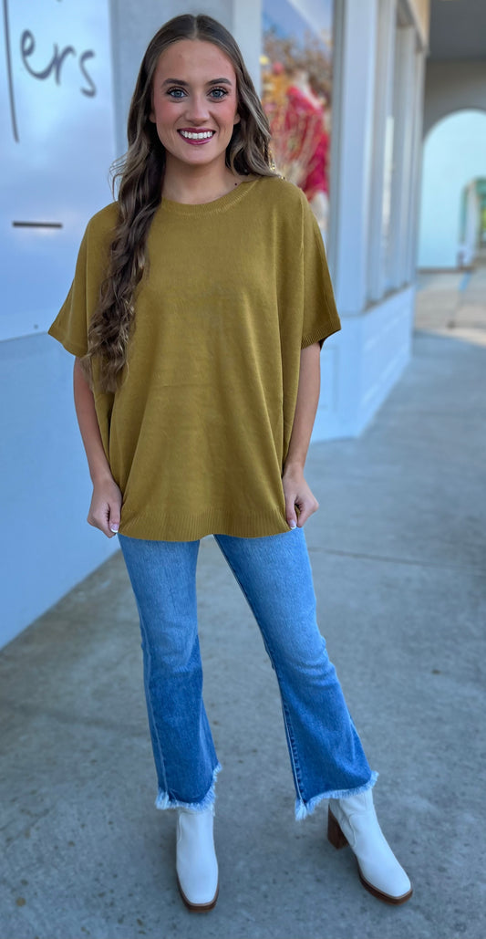 Avocado Dolman Knit Top