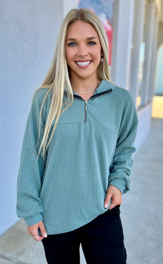 Nude Colorblock Pullover