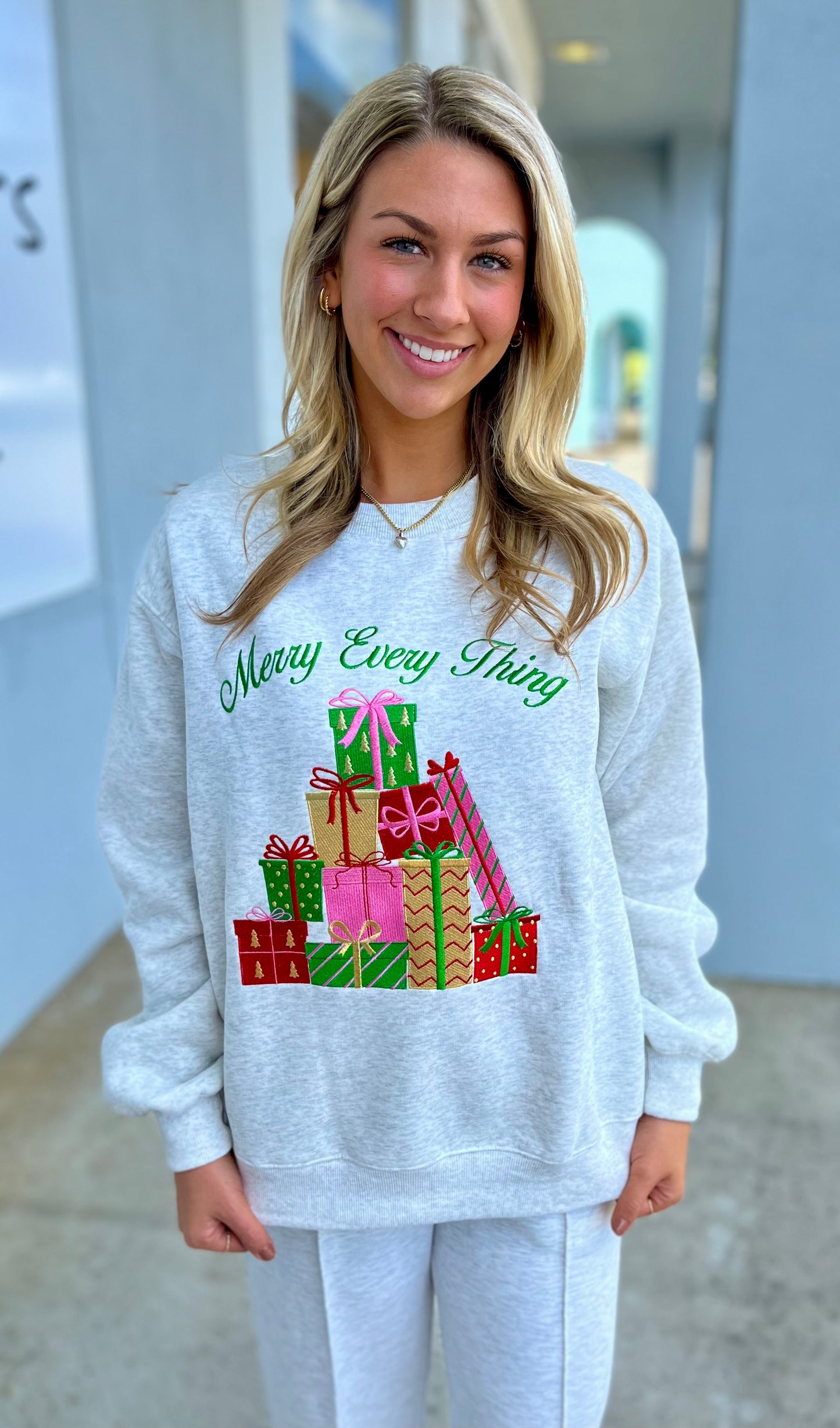 Merry Every Thing Metallic Terry Sweatshirt