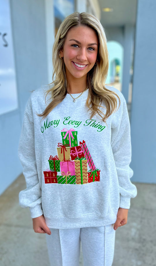 Merry Every Thing Metallic Terry Sweatshirt