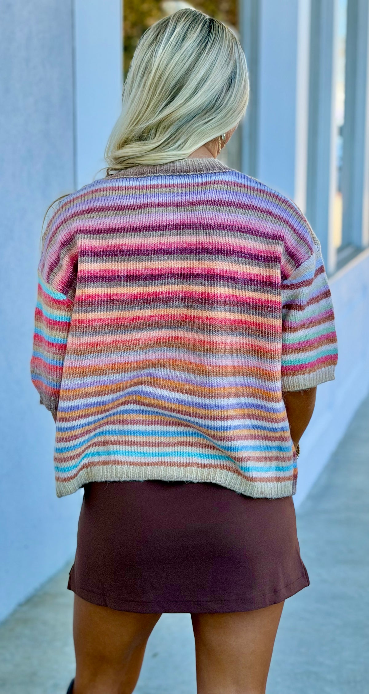 Multi Color Button Up Cardigan
