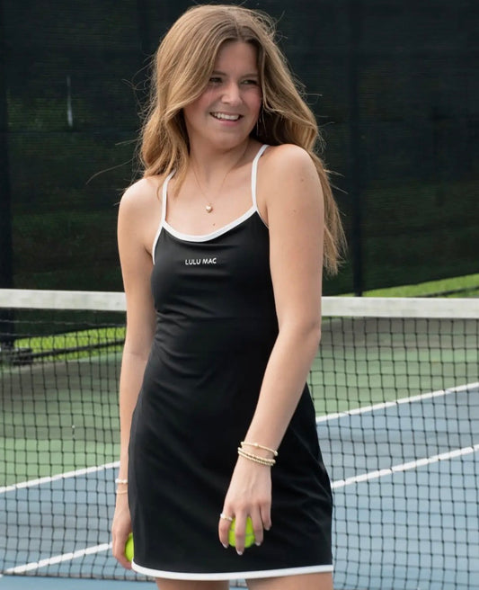 Lulu Mac Athletic Dress, Black/White