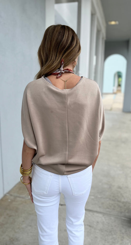 Coco Scuba Oversized Top Short Sleeve