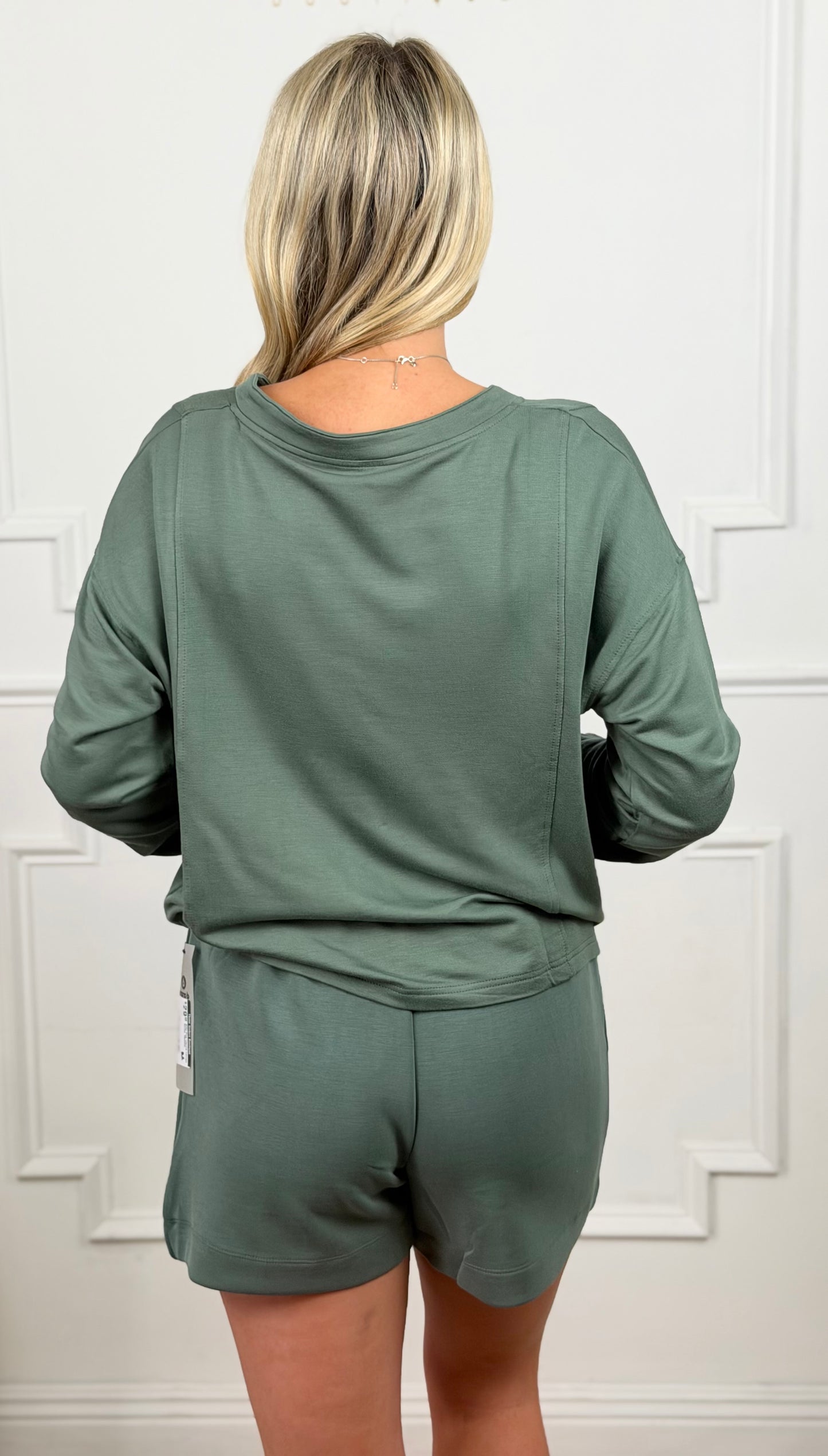 Cloudscape Henley Tee, Silky Pine