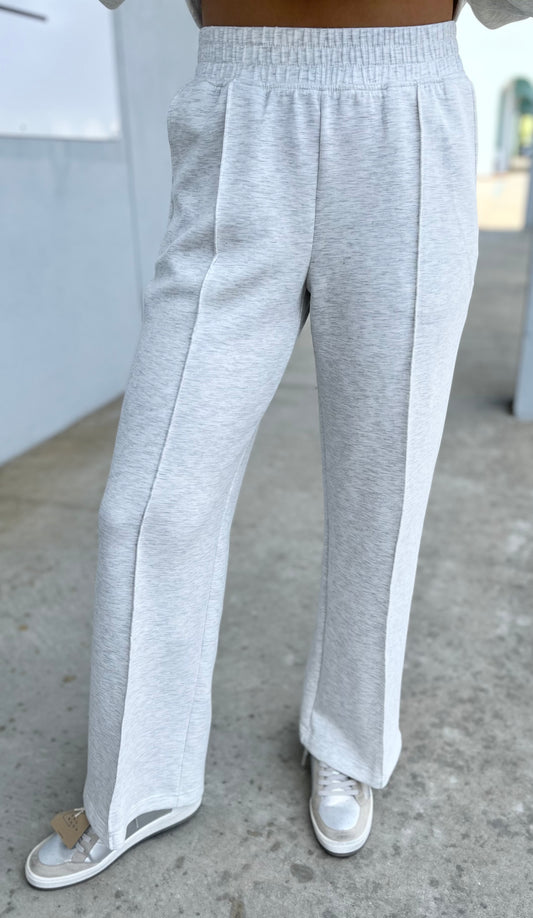 Lt H Grey Pintuck Pants