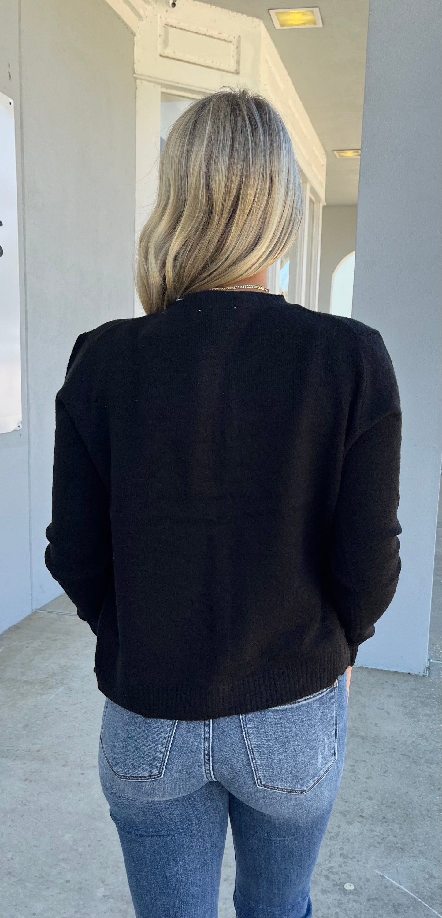 Lightweight Cardigan, Black