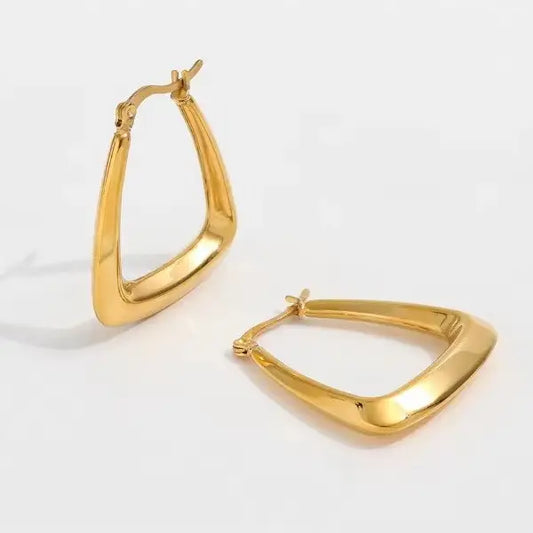 18K Gold Hoops