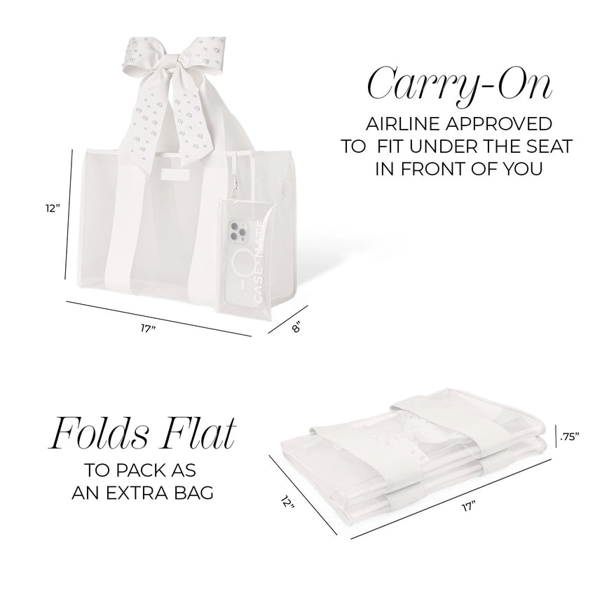 Case Mate Jelly Tote Bag, Pearl Bow