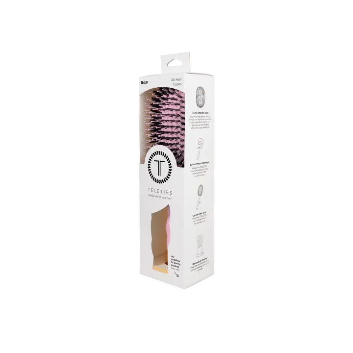 Teletie Boar Brush, Bubblegum Pink