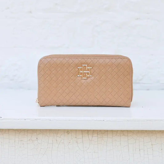 Penelope Wallet, Woven Tan