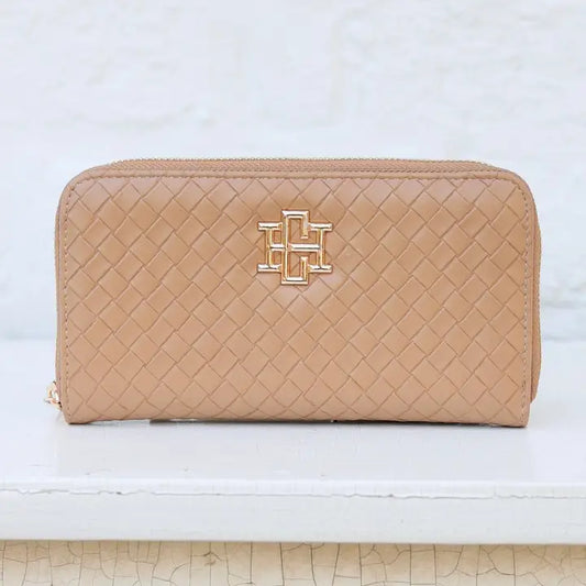 Penelope Wallet, Woven Tan