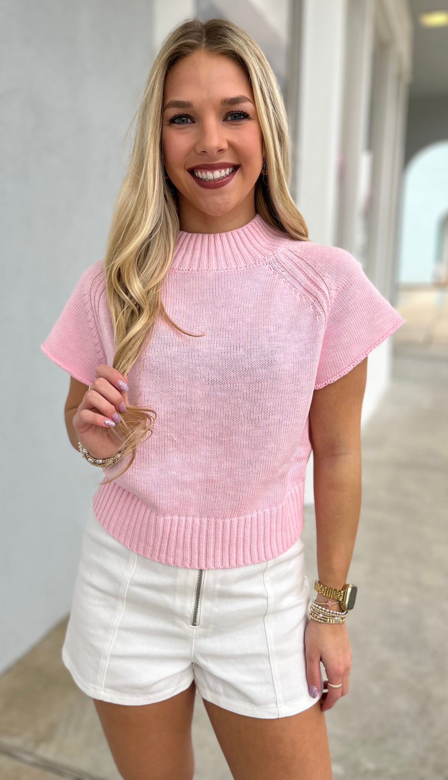 Baby Pink Sweater Top