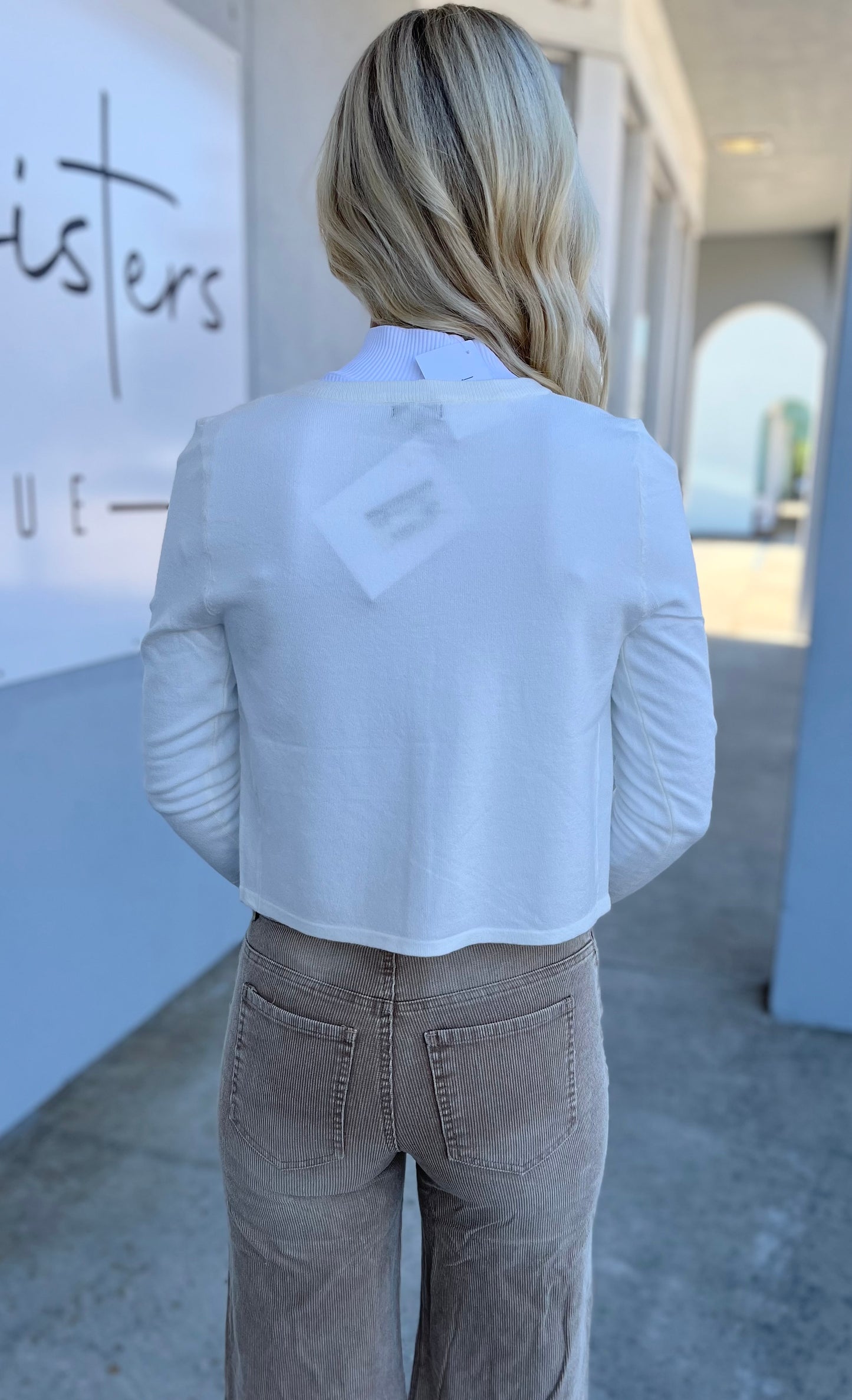 Button Up Cardigan , Off White