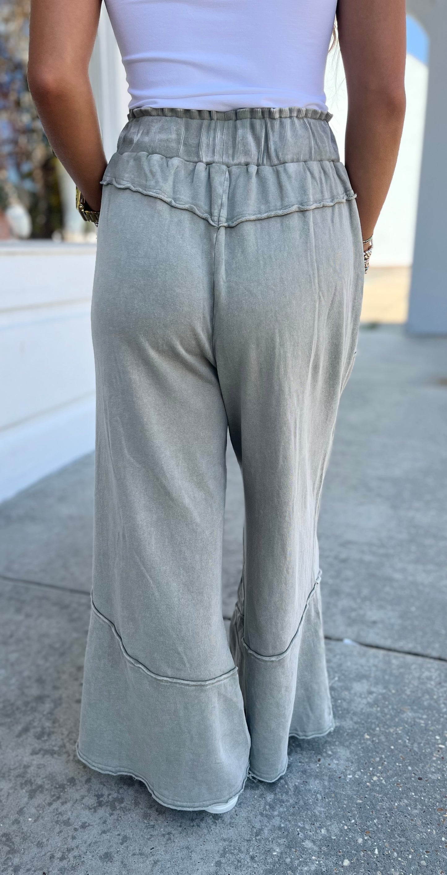 Faded Sage Mineral Washed Pants