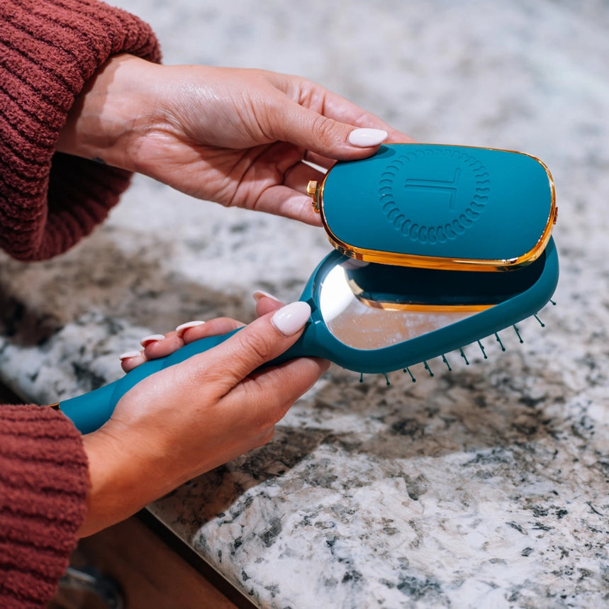 Detangler Brush Full Size Teletie, Teal
