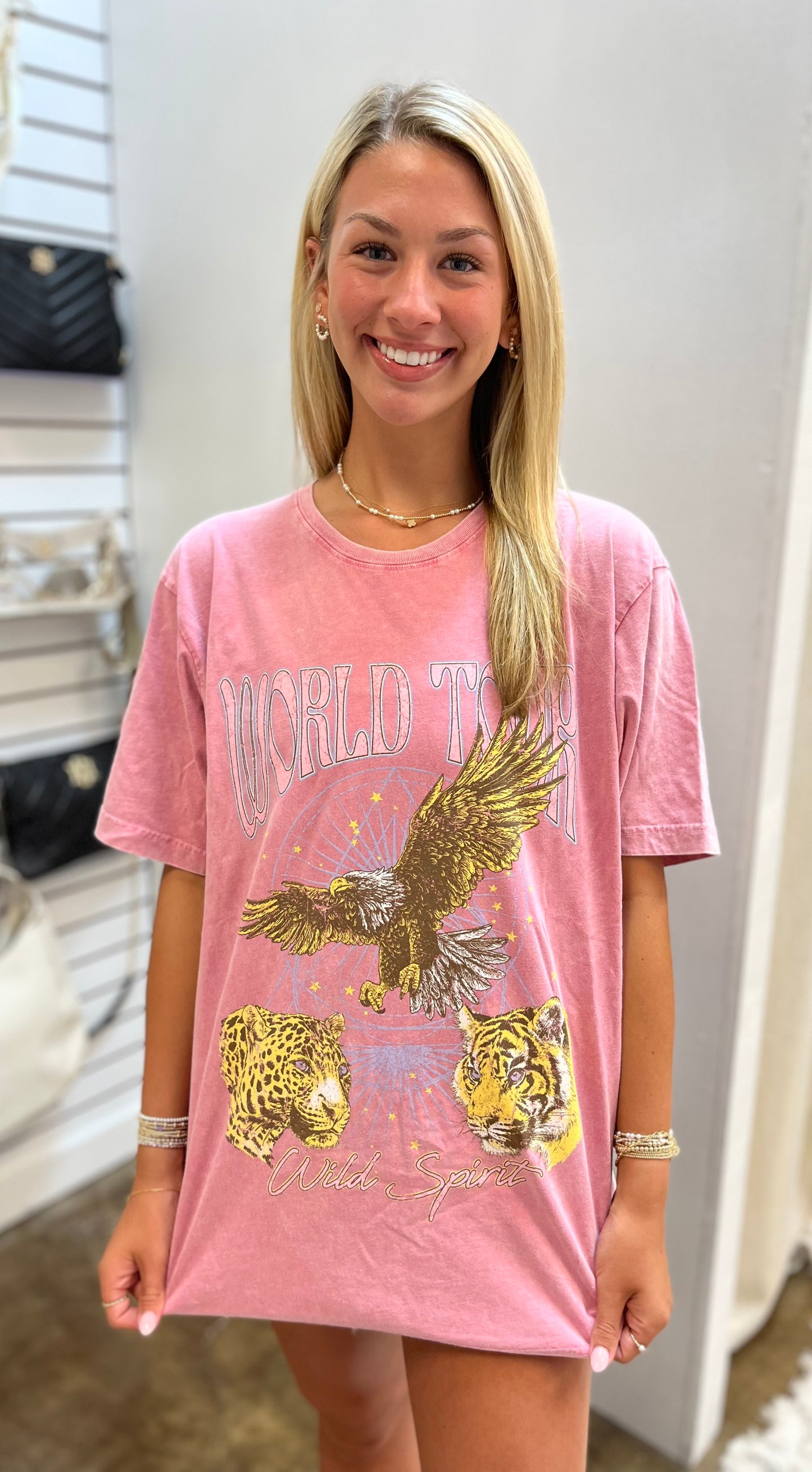 Pink World Tour Wild Spirit Vintage Graphic Tee