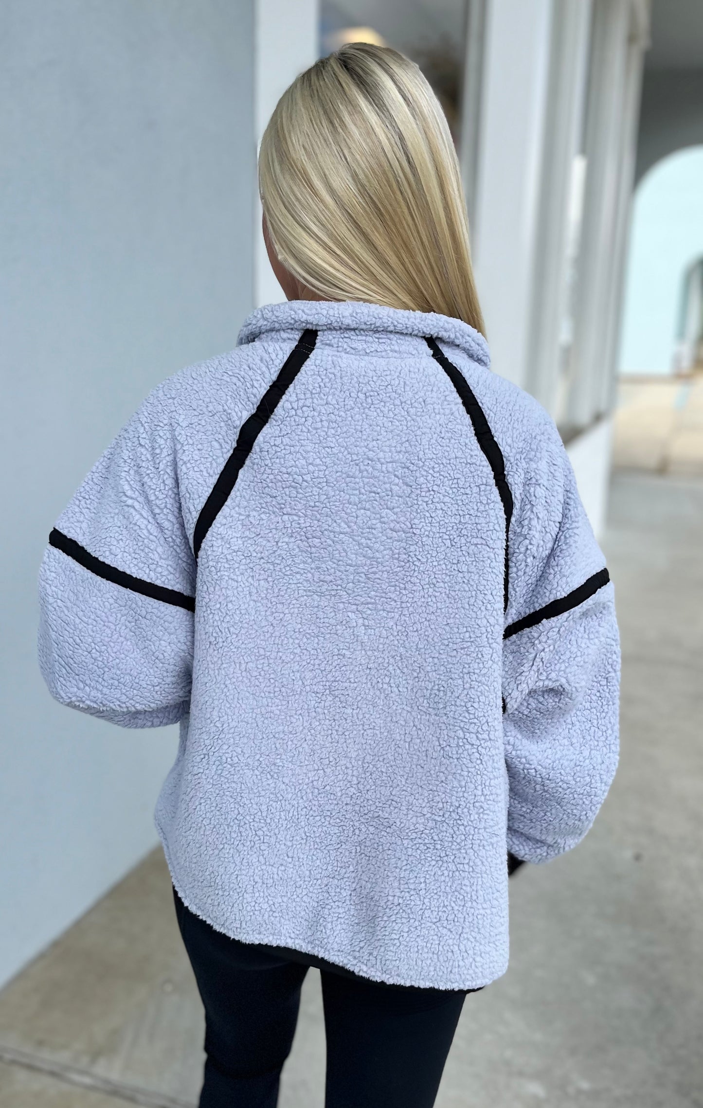 Sherpa Mock Neck Quarter Zip