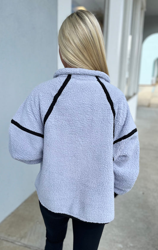 Sherpa Mock Neck Quarter Zip