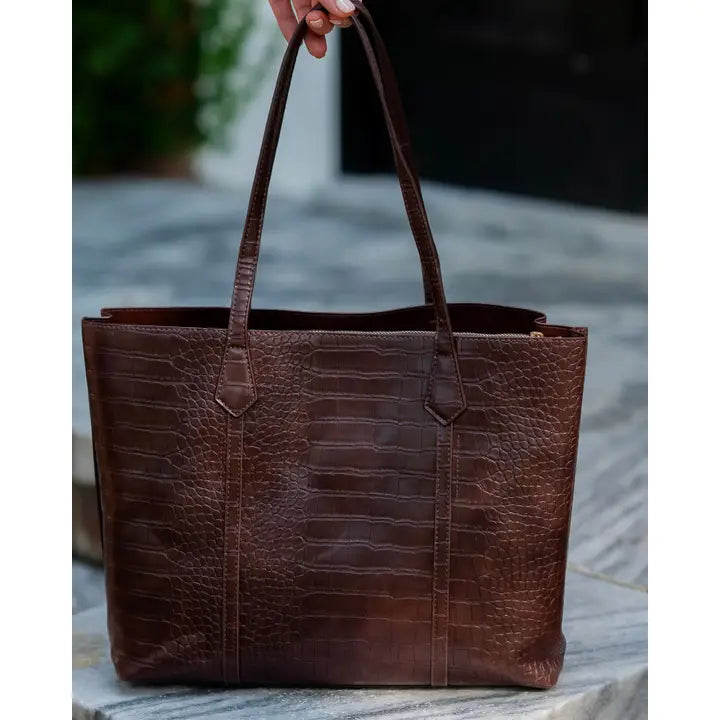Heath Tote Bag, Chocolate EC