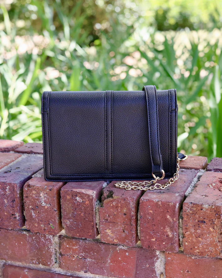 Cecilia Circle Logo Handbag, Black