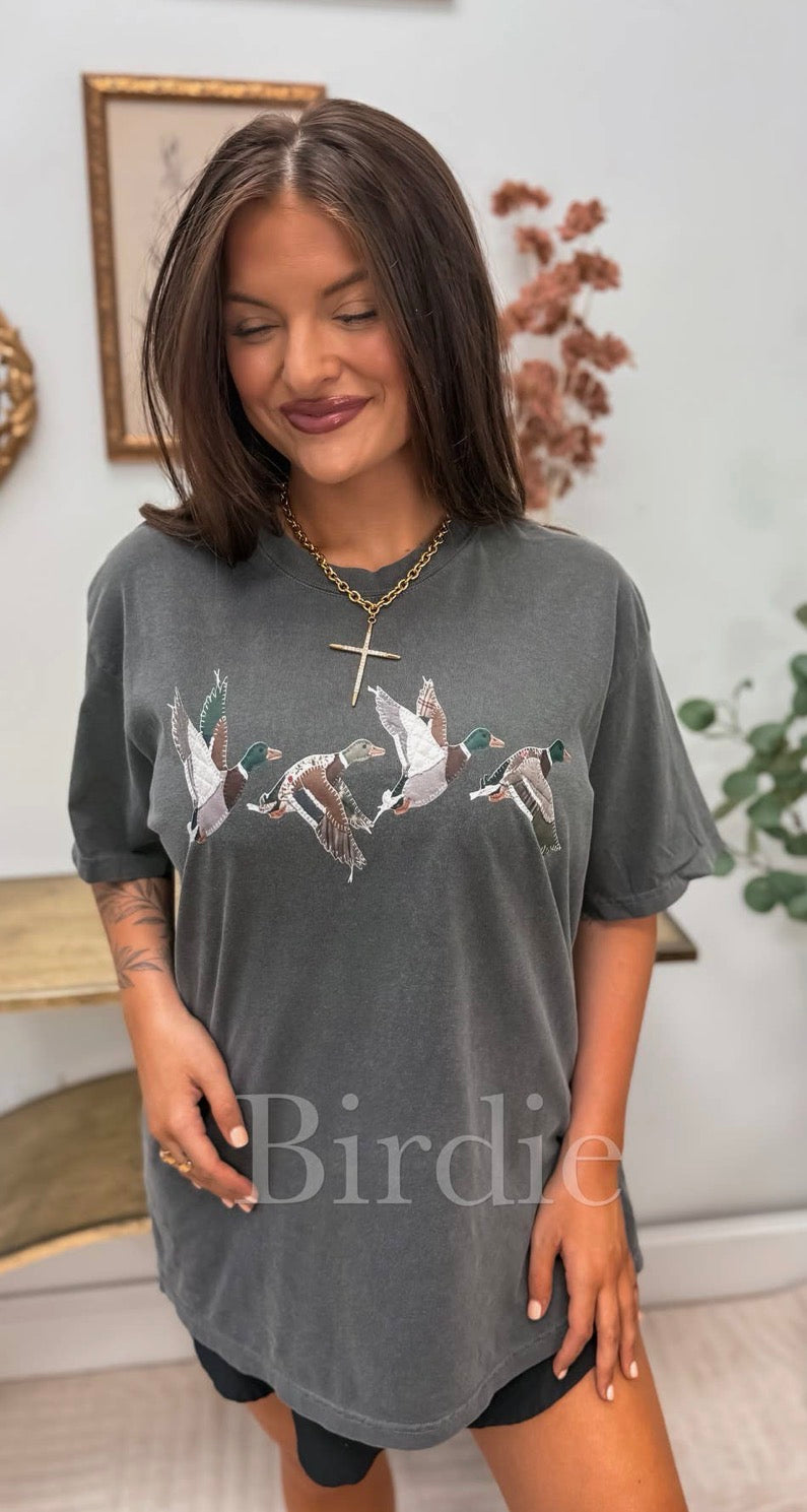 Faux Patchwork Ducks Graphic Tee