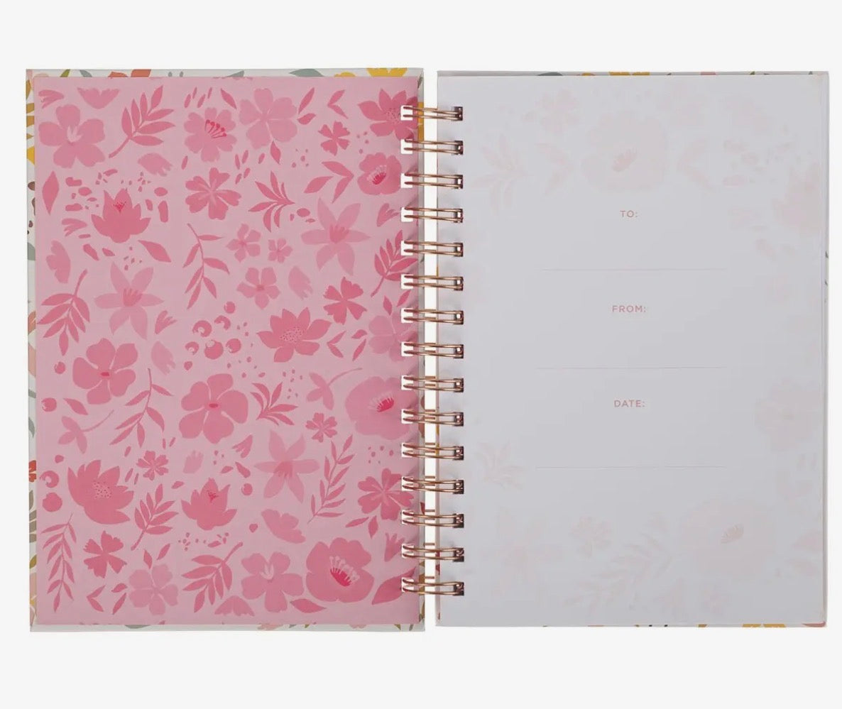 Worlds Greatest Mom Peach Floral Journal