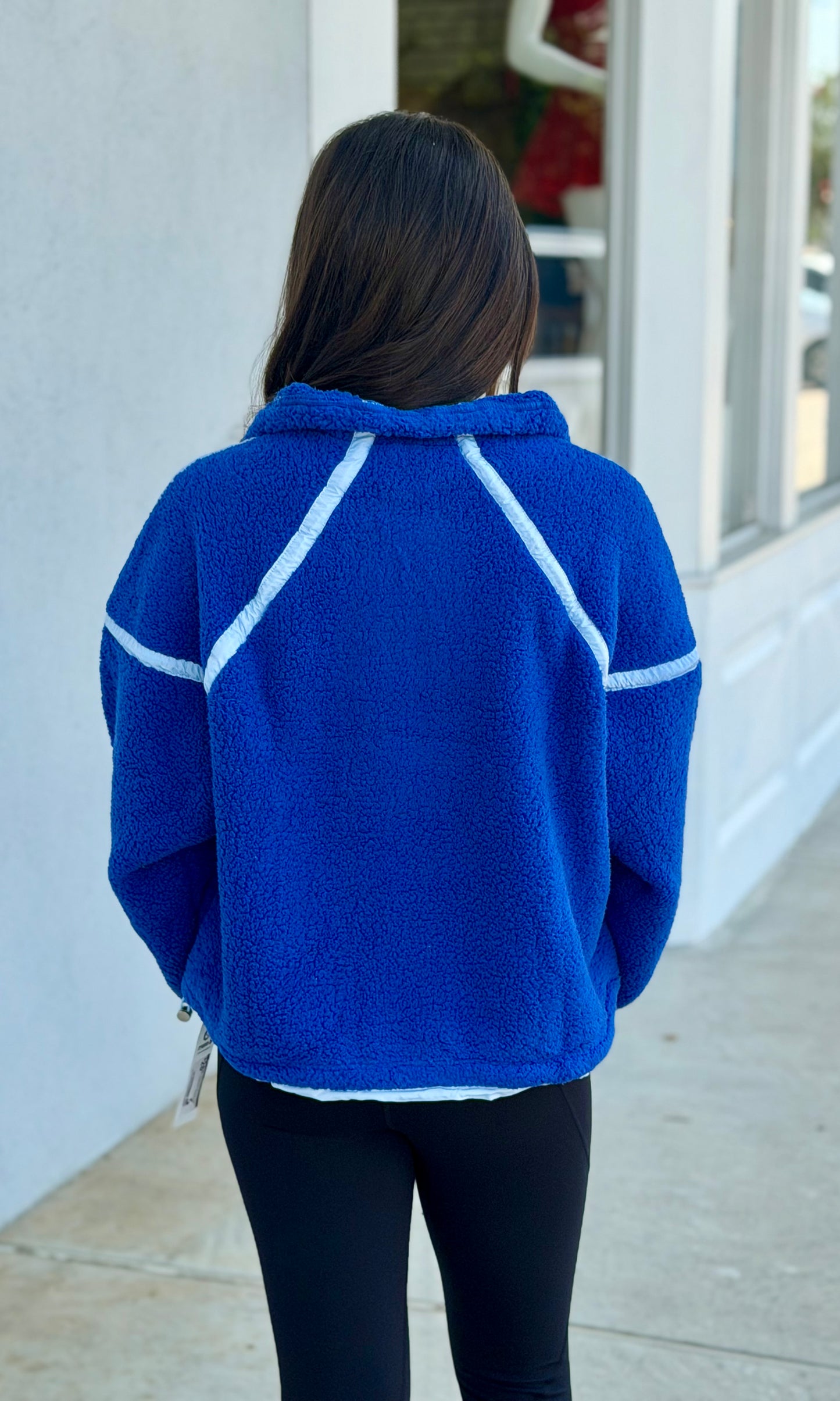 Half Zip Fleece Pullover , Blue