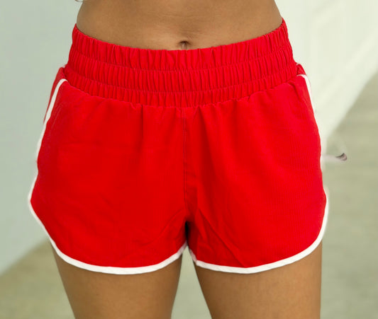 Circuit Bound Active Dolphin Shorts, Ruby Red