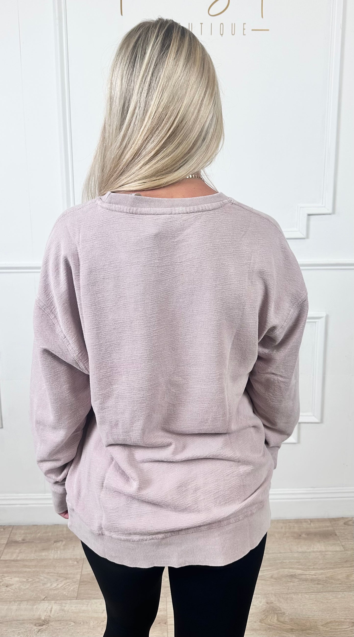 Dusty Pink Cotton Crew Neck