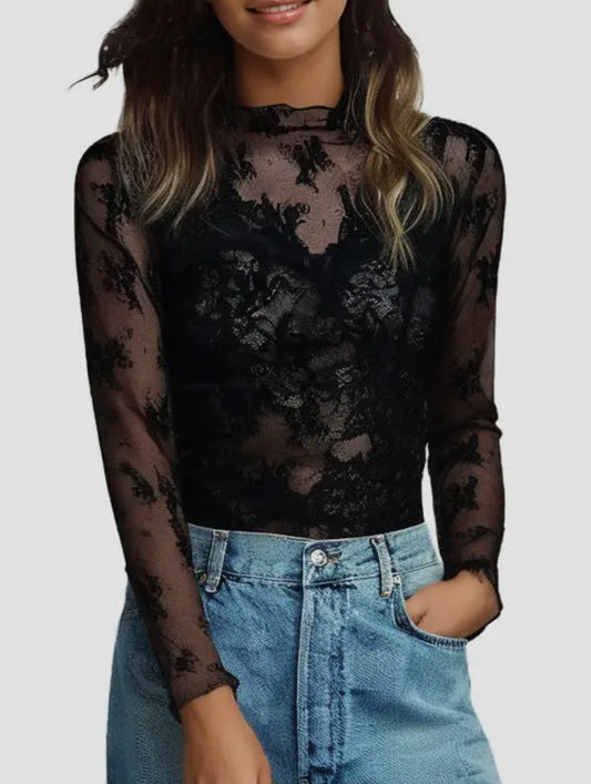 Black Lace Shirt