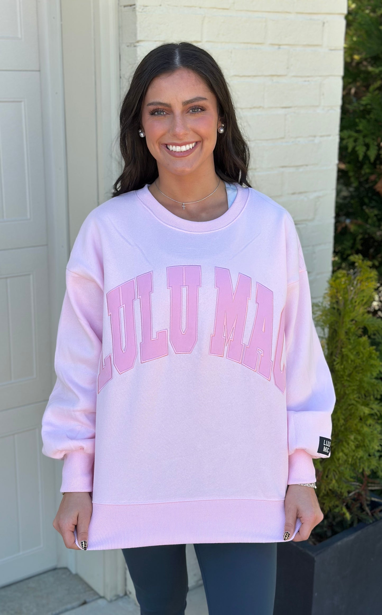 Lulu Mac Sweatshirt Monogram Pink