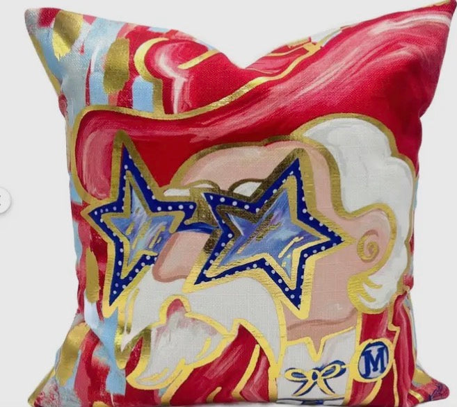 Preppy Red and Blue Colonel Pillow