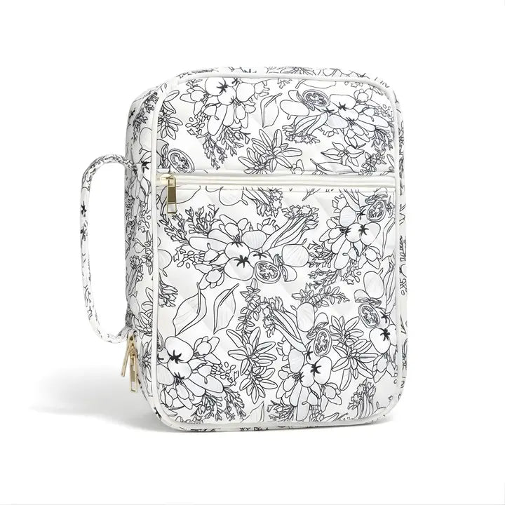 Bible Cover Navy Floral