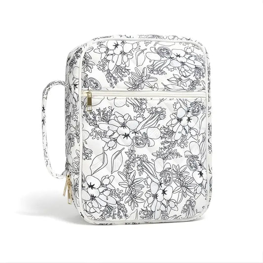 Bible Cover Navy Floral