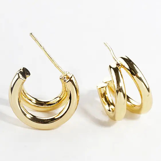 Double Open Hoop Earrings