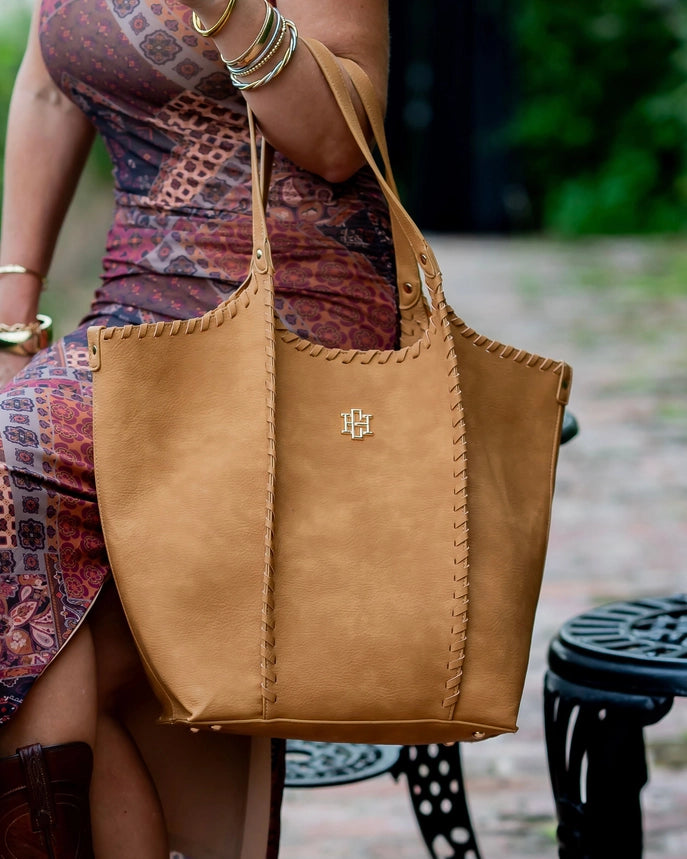 Emory Whipstitch Tote, Mustard