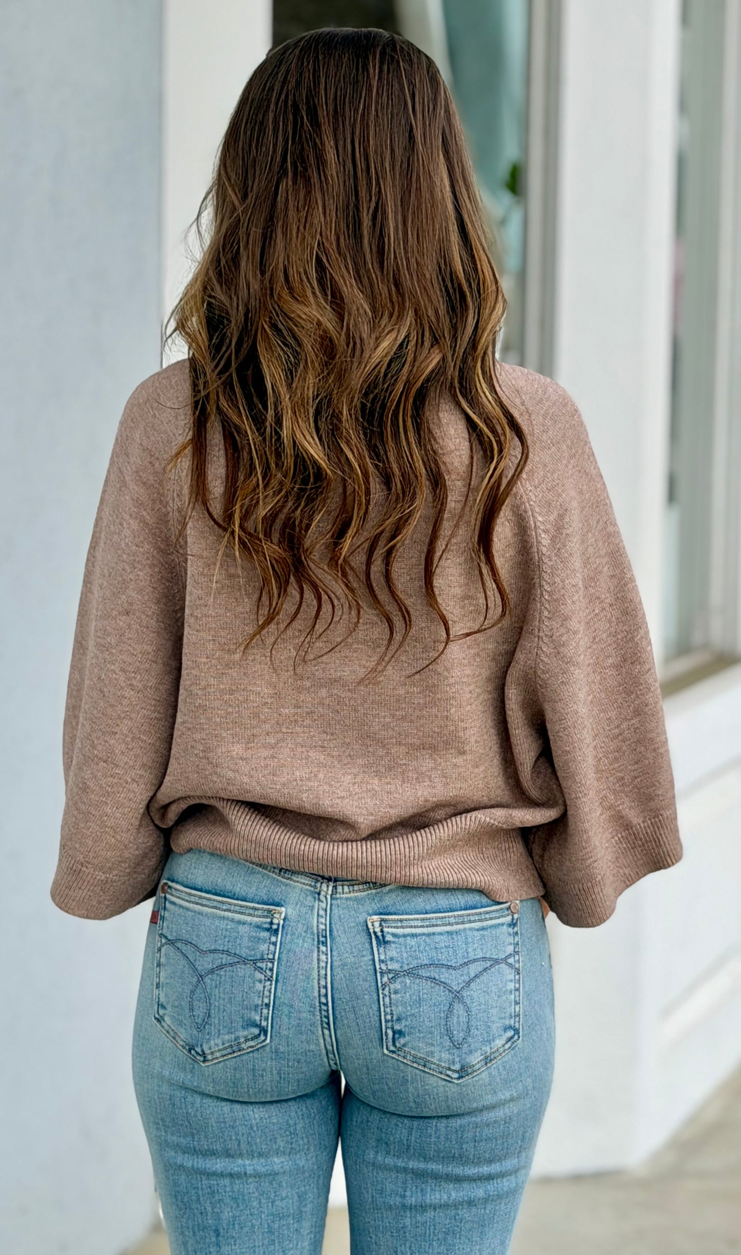 Soft Mocha Crew Neck Sweater