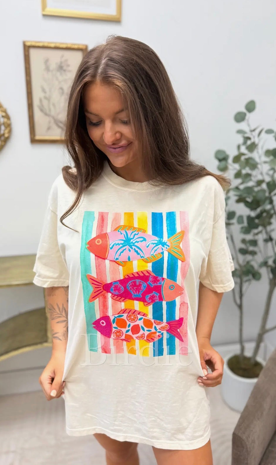 Ivory Fish Graphic Tee
