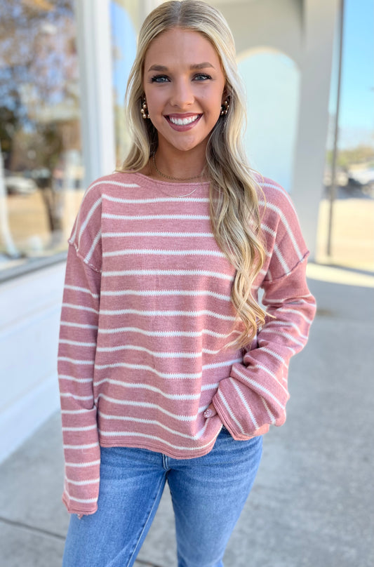 Striped Round Neck Sweater