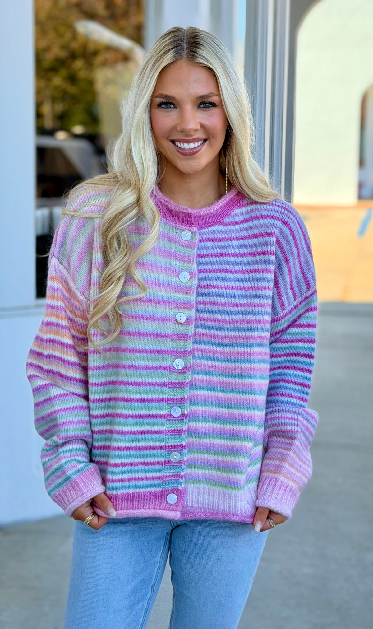 Strawberry Multi Color Cardigan