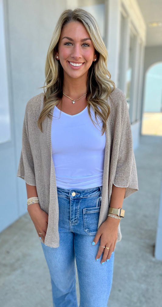 Oatmeal Kimono Cardigan